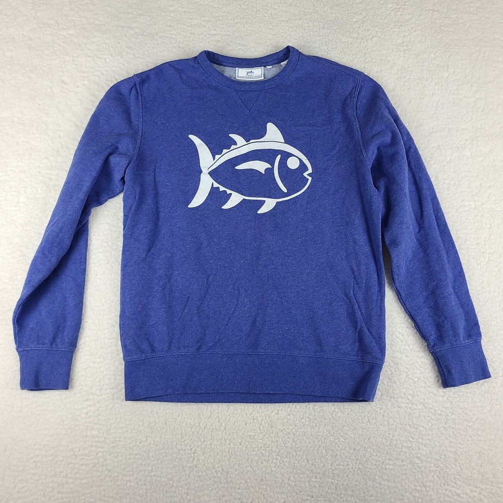 Southern Tide Sweater Mens Small‎ Blue Crewneck 100% Cotton Sweatshirt